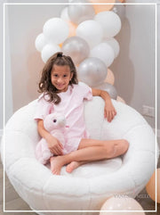 Breathable, lightweight and ultra soft, our short-sleeve pajamas are a must-have for all children.  100% Egyptian cotton with Suedine is excellent for babies who may overheat at night and like an extra softness! A favorite amongst all ages, pajamas so cute they are not just for sleeping! 