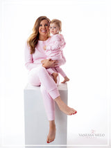 Breathable, lightweight and ultra soft, our long-sleeve pajamas are a must-have for all women.  100% Egyptian cotton with Suedine is excellent for women who may overheat at night and like an extra softness! Feel comfy & empowered at home.